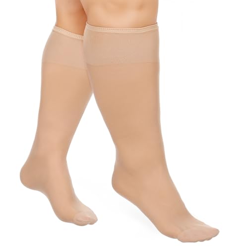 Tyqour 6 Paare Kniestrümpfe Damen 15 Den Breathable Nylon Kniestrümpfe Große Größen Transparent Nylonstrümpfe damen Feinkniestrümpfe Atmungsaktiv Komfortbund Hautfarben Tyqour 6 Paare Kniestrümpfe Damen 15 Den Breathable Nylon Kniestrümpfe Große Größen Transparent Nylonstrümpfe damen Feinkniestrümpfe Atmungsaktiv Komfortbund Hautfarben von Tyqour