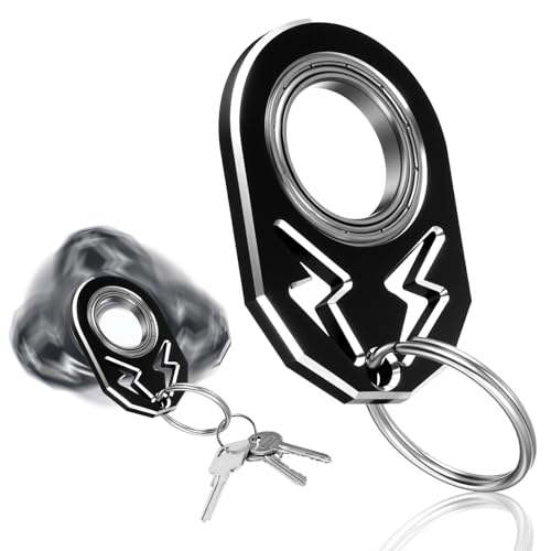 Tyqour Finger-Schlüsselanhänger Spinner Keyring Tragbar Finger Spinner Schlüsselanhänger Keychain Schlüsselspinner Spielzeug für Fingertraining, Kinder Erwachsene Angstlinderung Schlüssel-Spinner von Tyqour