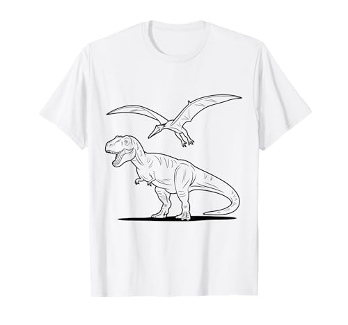 Kinder - T-Shirt zum ausmalen & bemalen, DIY Dinosaurier Fun T-Shirt Kinder - T-Shirt zum ausmalen & bemalen, DIY Dinosaurier Fun T-Shirt von Tyrannosaurus Rex Pterosaurier Kinder DIY Malen