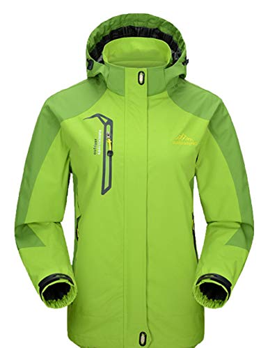 Tyraptor Damen Jacke Wasserdicht/Winddicht/Atmungsaktiv Wanderjacke Funktionsjacke Wanderjacke Übergangsjacke Grün von Tyraptor