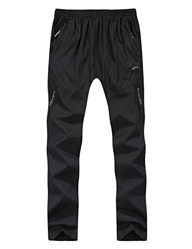 Tyraptor Herren Hose Leicht Sport und Freizeit Sporthose Jogginghose Sommer Frühling Regular Fit (Schwarz(ohne Futter), EU:XL) von Tyraptor