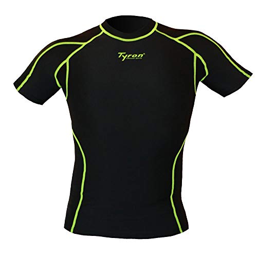 Tyron Kompressions-Shirt (schwarz - L) | | Herren | kurz arm | T-Shirt | Trikot | Laufen | Running | Sport | Funktionsshirt | Kompression von Tyron