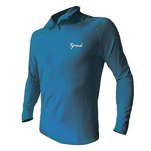 Tyron Longshirt LZ1 | Blau | Größe XXL | Herren | Thermo | Langarm Shirt | Longsleeve | Laufshirt | Running | Sport | Fleece | Warm | Herbst | Winter von Tyron