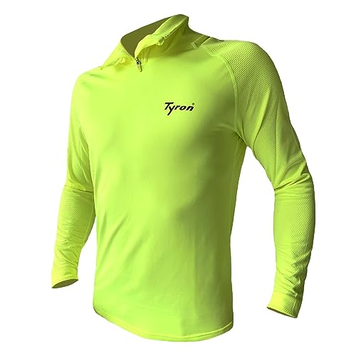Tyron Longshirt LZ1 | Neongelb | Größe S | Herren | Thermo | Langarm Shirt | Longsleeve | Laufshirt | Running | Sport | Fleece | Warm | Herbst | Winter von Tyron