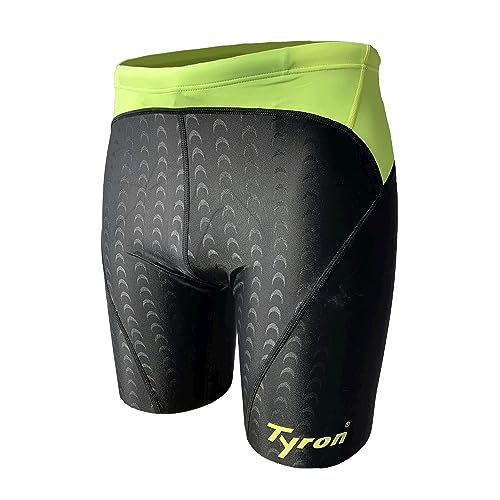 Tyron Speed Line Jammer ND (Neongelb - 3XL) | |Badehose für Herren & Jungen | Schwimm Training und Wettkampf | Jammer | Tight | knielange Schwimmhos von Tyron