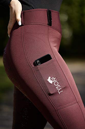 Reithose Vollgripp REIT Leggings Days Merlot Olive Khaki Handytasche Tysons 36 38 40 42 44 46 48 50-1 Nummer größer wählen ! (Merlot, 48) von Tysons Breeches