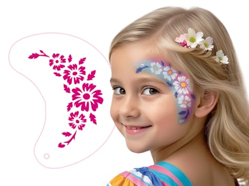 TyToo Gesichtsmalerei Face Paint Schablonen für Kinder - Wiederverwendbar & Hautfreundlich | Schminkschablonen für Kinderschminken, Karneval, Halloween & Glitzer Tattoos (Margaret) von Tytoo
