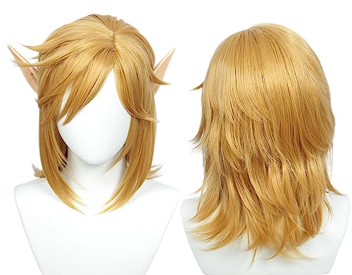 Tzncos Halloween-Perücke für Herren, langes Haar, Cosplay-Kostüm, Dunkelgelb von Tzncos