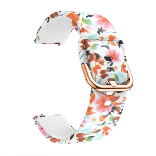 Tznzxm Kompatibel mit Fitpolo/Toobur DR06 Smartwatch-Armbändern, modisches Blumen-Design, verstellbar, weiches Silikon, Ersatzarmband für Fitpolo DR06 / Toobur DR06, 3,2 cm, für Damen und Herren von Tznzxm