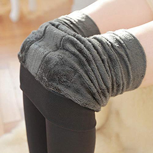 U/A Egurs Winter Warm Leggings 300g Damen Perlensamt Gefüttert Dick Hohe Taille Elastische Winterleggings grau von U/A