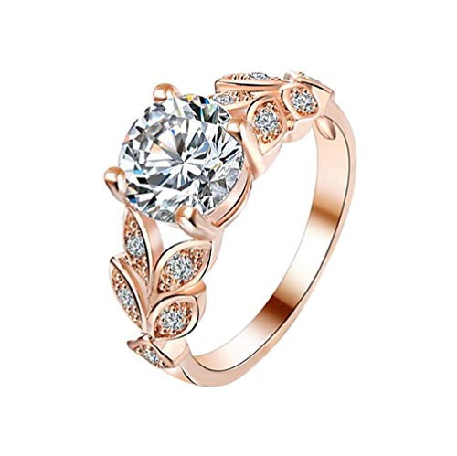 NützlichFrauen Ring Blume Kristall Ring Diamant Ringe Hochzeit Schmuck Für Dame Mädchen Geburtstagsgeschenk Gold Amerikanischen Code Nummer 9 Stilvolle und Beliebte von U/K