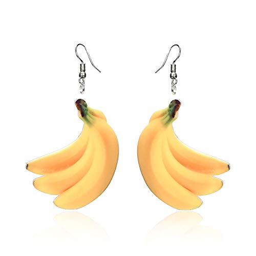 U/K Obst Ohrringe baumeln Ohrringe für Frauen Mädchen Acryl Ohrring Schmuck - Banane praktisch und beliebtzuverlässig von U/K