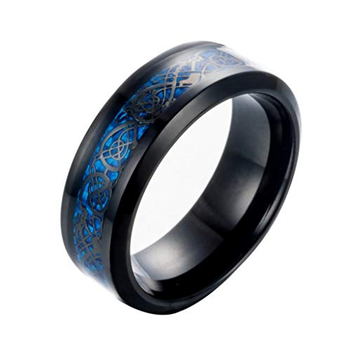 U/K PULABO Herren Punk Dragon Design Band Titan Stahl Fingerring Hochzeit Schmuck Geschenk stilvoll und beliebt praktisch von U/K