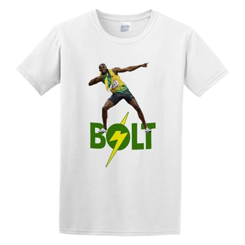 Usain Bolts Printing Organic Cotton Outdoor Street Cute T-Shirt White M Usain Bolts Printing Organic Cotton Outdoor Street Cute T-Shirt White M von U-BASIC