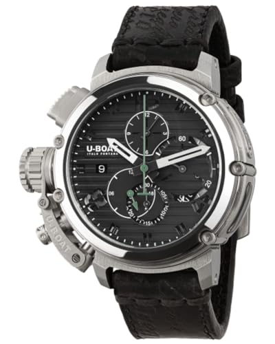 U-Boat Chimera 46 mm Chrono SS Herrenuhr Analog Automatik mit Armband aus Kalbsleder 9592 von U-Boat