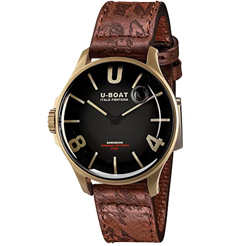 U-Boat Darkmoon 9304 Herren Uhr analog Schweizer Quarzwerk mit Leder Armband 9304 von U-Boat