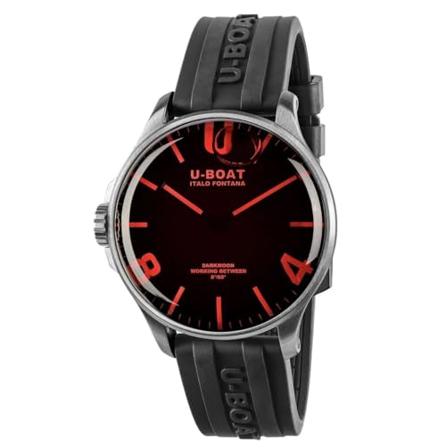 U-Boat Herren-Armbanduhr Darkmoon 44 Saphirstahl Rot – Edition 2021 8465/B mid-30463 von U-Boat