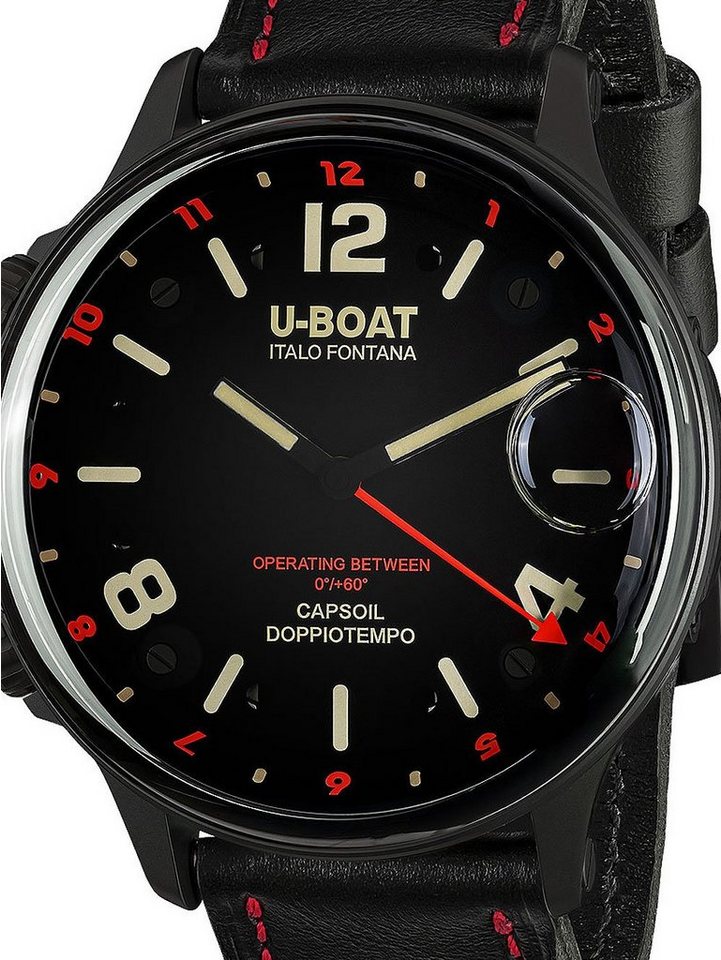U-Boat Schweizer Uhr U-Boat 9673 Capsoil Doppiotempo DLC GMT Herrenuhr von U-Boat