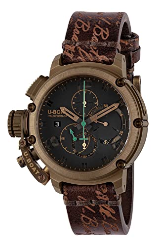 U-Boat Chimera Chrono Bronze Herren Uhr analog Automatik mit Leder Armband 8526 von U-Boat