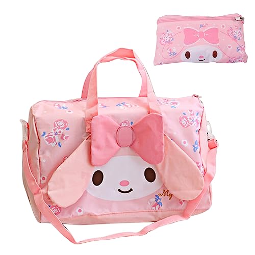 Cartoon-Kitty-Reisetasche, groß, 55,9 x 25,4 x 17,8 cm, faltbar, Wochenend-Übernachtungstasche, Handgepäck, Duffle, Sporttasche, Sporttasche für Frauen, Pink, Cartoon von U-CHYTY