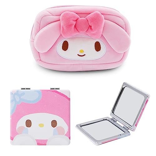 U-CHYTY Cartoon Make-up Tasche Anime Plüsch Kosmetik Etui Pink Kitty Federmäppchen Kitty Kapazität Tasche für Frauen Mädchen, Tasche-02, Modisch von U-CHYTY