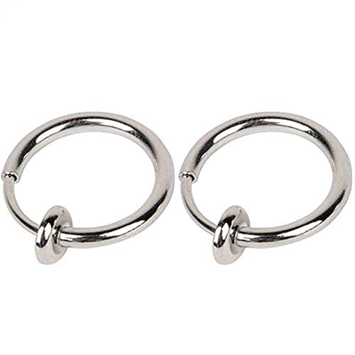 U-K Clip-on-Schmuck: 1 x Fake Clip On Spring Nose Septum Ring Ohrring Non Piercing Unisex Mädchen Körperschmuck von U-K