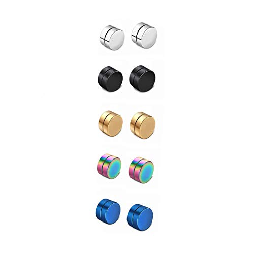 U-K Ohrlose Magnet Ohrringe Mode Runde Magnet Ohrringe für Herren Ohrclips Kreative und exquisite Verarbeitung wie abgebildet von U-K