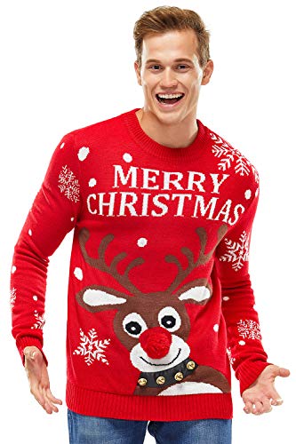 Herren Weihnachtspullover Unisex Hässliche Pulli Lustig Strickpullover Ugly Weihnachtspulli - Rentier & Weihnachtsmann & Schneemann,MehrfarbigMehrfarbig,XXL von U LOOK UGLY TODAY