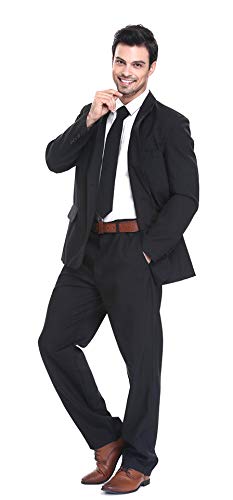 U LOOK UGLY TODAY Herren Anzug Regular Fit Party Weihnachts Kostüm Modisch Normaler Schnitt Festliche Anzüge Party Suits Einfarbig von U LOOK UGLY TODAY