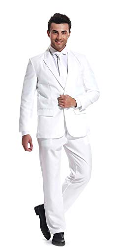 U LOOK UGLY TODAY Herren Anzug Regular Fit Party Weihnachts Kostüm Modisch Normaler Schnitt Festliche Anzüge Party Suits Einfarbig von U LOOK UGLY TODAY