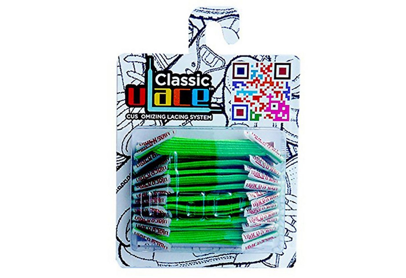 U-Laces Schnürsenkel Classic 18 Stück - elastische Schnürsenkel mit Wiederhaken von U-Laces