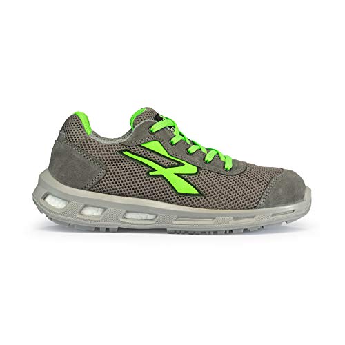 U-Power Red Lion® Summer, Sicherheitsschuhe, bequeme, leichte, pannensichere Unisex-Sneaker, Bastsohle, Infinergy-Einsatz, mit Aluminium-Zehenkappen - Green 43 von U Power