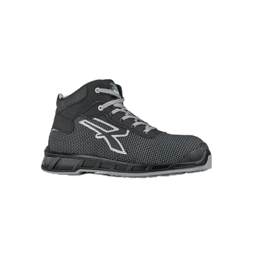 U-POWER DON'T WORRY... BE HAPPY! Herren Scarpe Antinfortunistiche Da Lavoro Brandschutzschuhe, Schwarz und Grau, 47 EU von U Power