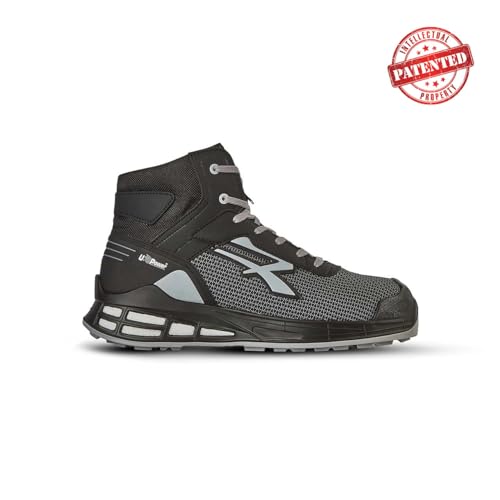 U-POWER DON'T WORRY... BE HAPPY! Unisex Scarpe Antinfortunistiche Da Lavoro, Scarpa Bassa, Modello Fantom S ESD S3s Ci Fo Sr, Con Puntale Antiperforazione BAU-Schuhe, Schwarz und Grau, 48 EU von U Power