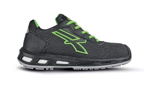 U-POWER DON'T WORRY... BE HAPPY! Unisex Scarpe Antinfortunistiche Da Lavoro, Scarpa Bassa, Modello Malibu S ESD S3s Ci Fo Sr, Con Puntale Antiperforazione BAU-Schuhe, Schwarz Neongrün, 48 EU von U Power