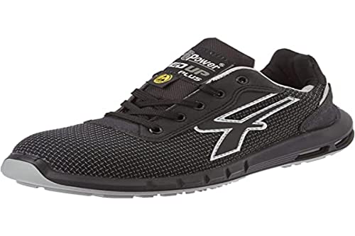 U-POWER Rep UP SCUDO PLUS, Sicherheitsschuhe, leichte, durchtrittsichere Unisex-Turnschuhe, Bastsohle, Infinergy-Einlage, mit Aluminium-Zehenkappen - Black 44 von U Power