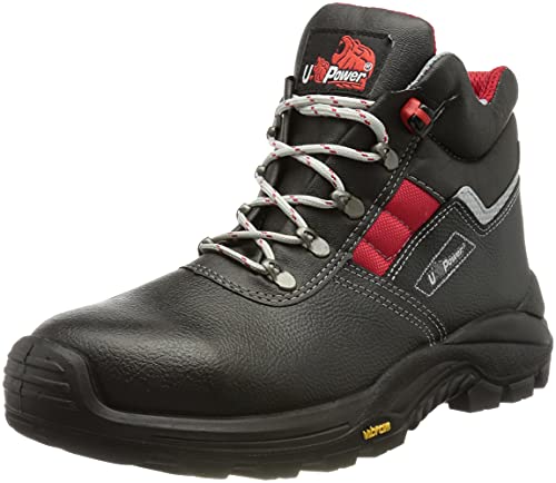 U-Power - Chaussures de sécurité hautes hydrofuges Gravel - Environnements humides et froids - RS S3 HRO HI CI SRC 43 Noir/Rouge von U Power