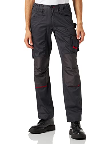 U-Power NIMBLE, Arbeitshose für Herren, Cargohose mit elastischem Bund, mit Kniepolstertaschen, mehreren Taschen, bequemem Stoff, strapazierfähiger, strapazierfähiger Oberbekleidung - Grey Meteorite 44 von U Power