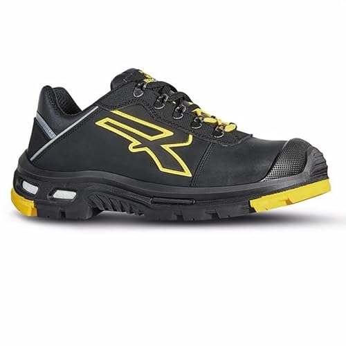 Upower Herren Rl20524-45-Calzado de Seguridad Gama Modelo Talla U-Power RL20524-45 Sicherheitsschuhe, Serie Red Lion, Modell Dave S3 HRO CI HI SRC, Größe 45, Schwarz/Gelb von UPOWER