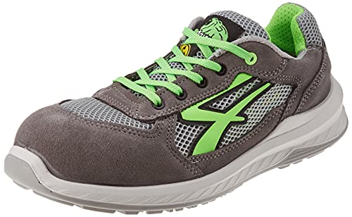 U-Power Red Industry® Rio, Unisex-Sicherheitsschuhe, leichte, flexible, durchtrittsichere Lederturnschuhe, mit Infinergy-Einsatz, mit Aluminium-Zehenkappen - Grey 41 von U Power