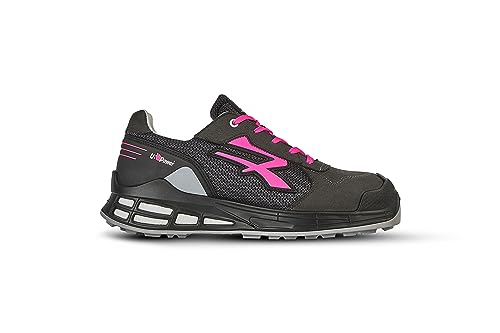U-Power Red Premium Ivy, niedrige Sicherheitsschuhe mit Obermaterial aus atmungsaktivem Nylon und Mikrofaser, AirToe Aluminiumkappe, Infinergy-Sohle, perforationsfreies System, fuchsia, 37 EU von U Power
