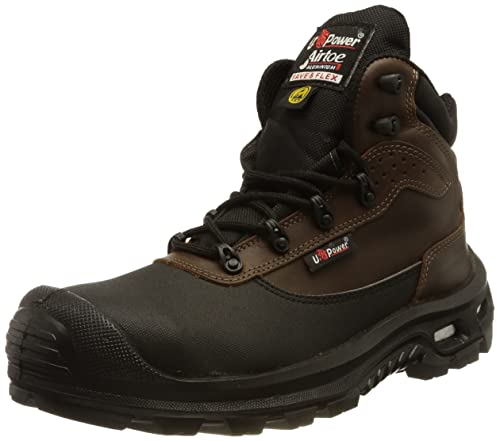 U-Power - Chaussures de sécurité hautes hydrofuges Floyd - Environnements humides et froids - S3 SRC 44 Marron/Noir von U Power