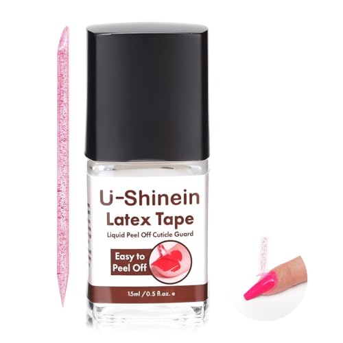 Liquid Latex for Nails, Peel-Off Cuticle Protector for Nail Polish Skin Barrier Protector Nail Care Liquid Latex Tape (For Home Nail Salon) 15ml White Cuticle Protection Tape Gift for Women von U-Shinein