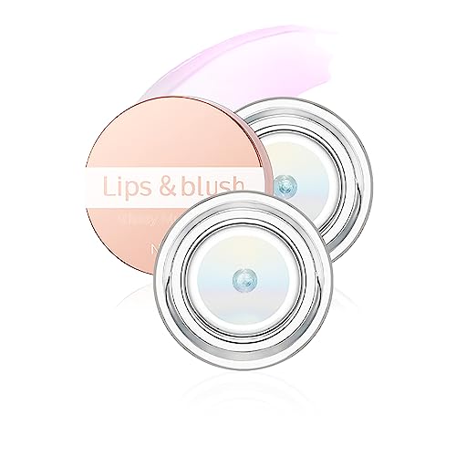 U-Shinein 2 Pcs Color Changing Blush, Natural Face Lip Glossy Cream Blush, Smooth Blusher for Check, Waterproof Non Fading Blush Makeup, Breathable Clear Lightweight Blush Makeup Set, Transparent von U-Shinein