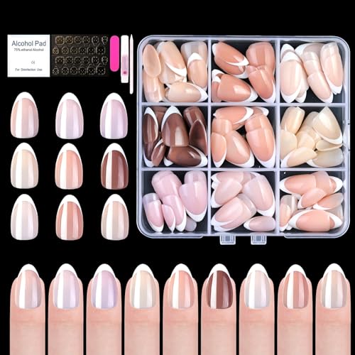 U-Shinein French Press On Nails, 9 Colors French Fake Nails, Full Cover French Nail Tips, 135 Pieces Short False Nails with Pre-Applied Base Coat & Tip Primer, Pre-made French Tips for Women, 04 U-Shinein French Press On Nails, 9 Colors French Fake Nails, Full Cover French Nail Tips, 135 Pieces Short False Nails with Pre-Applied Base Coat & Tip Primer, Pre-made French Tips for Women, 04 von U-Shinein