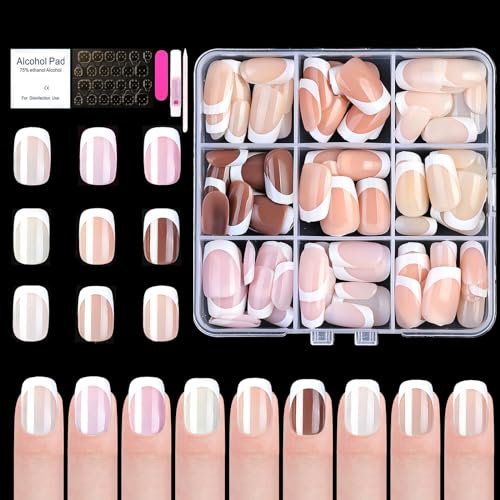 U-Shinein French Press On Nails, 9 Colors French Fake Nails, Full Cover French Nail Tips, 135 Pieces Short False Nails with Pre-Applied Base Coat & Tip Primer, Pre-made French Tips for Women, 06 U-Shinein French Press On Nails, 9 Colors French Fake Nails, Full Cover French Nail Tips, 135 Pieces Short False Nails with Pre-Applied Base Coat & Tip Primer, Pre-made French Tips for Women, 06 von U-Shinein