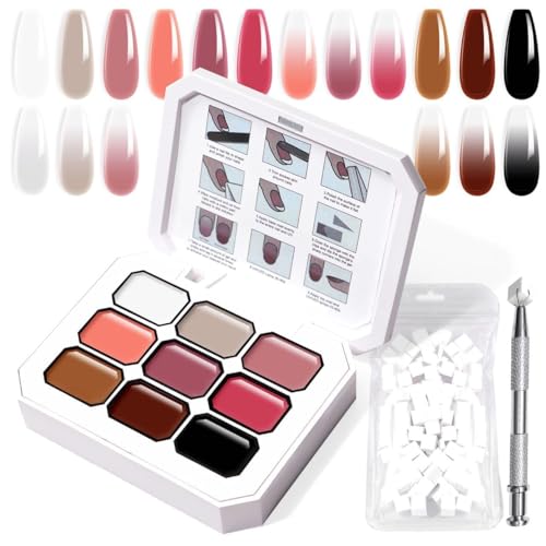 U-Shinein Gradient Painting Gel, 9 Colors Ombre Gel Nail Polish with 100Pcs Nail Sponges & 4 Claws Metal Grabber for French Manicure DIY Nail Art,Set B U-Shinein Gradient Painting Gel, 9 Colors Ombre Gel Nail Polish with 100Pcs Nail Sponges & 4 Claws Metal Grabber for French Manicure DIY Nail Art,Set B von U-Shinein