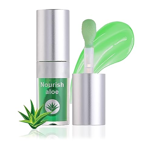 U-Shinein Lip Oil, Botanical Herbs Lip Glow Oil, Non-stick Cup Lip Gloss, Fruit Transparent Lip Stain, Hydrating & Moisturizing Lip Plumper Oil For Dry Lips, Lip Oil Gloss For Lip Care, 01 Aloe von U-Shinein