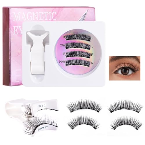 U-Shinein Magnetische Wimpern,Wiederverwendbare Wimpern Magnetisch Natürlicher Look,Magnet Wimpern mit Applikator, Kein Kleber Kein Eyeliner Erforderlich Wasserdicht 3D Magnetwimpern Wimpern Set,#02 U-Shinein Magnetische Wimpern,Wiederverwendbare Wimpern Magnetisch Natürlicher Look,Magnet Wimpern mit Applikator, Kein Kleber Kein Eyeliner Erforderlich Wasserdicht 3D Magnetwimpern Wimpern Set,#02 von U-Shinein