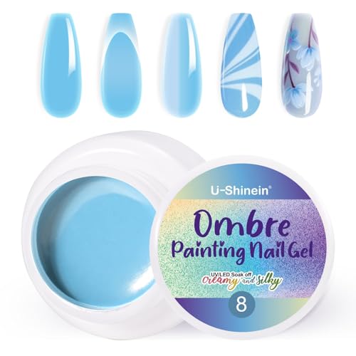 U-Shinein Ombre Gel Nail Polish,Spring Summer Colorful Painting Nail Gel for Ombre Nails Aura Nails, French Manicure Diy Nail Art#08 Blue U-Shinein Ombre Gel Nail Polish,Spring Summer Colorful Painting Nail Gel for Ombre Nails Aura Nails, French Manicure Diy Nail Art#08 Blue von U-Shinein